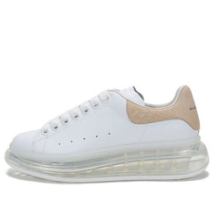 (WMNS) Alexander McQueen Clear Sole Oversized Sneaker 'Beige Embossed Suede Crocodile' 650796WHZ4V9728 #