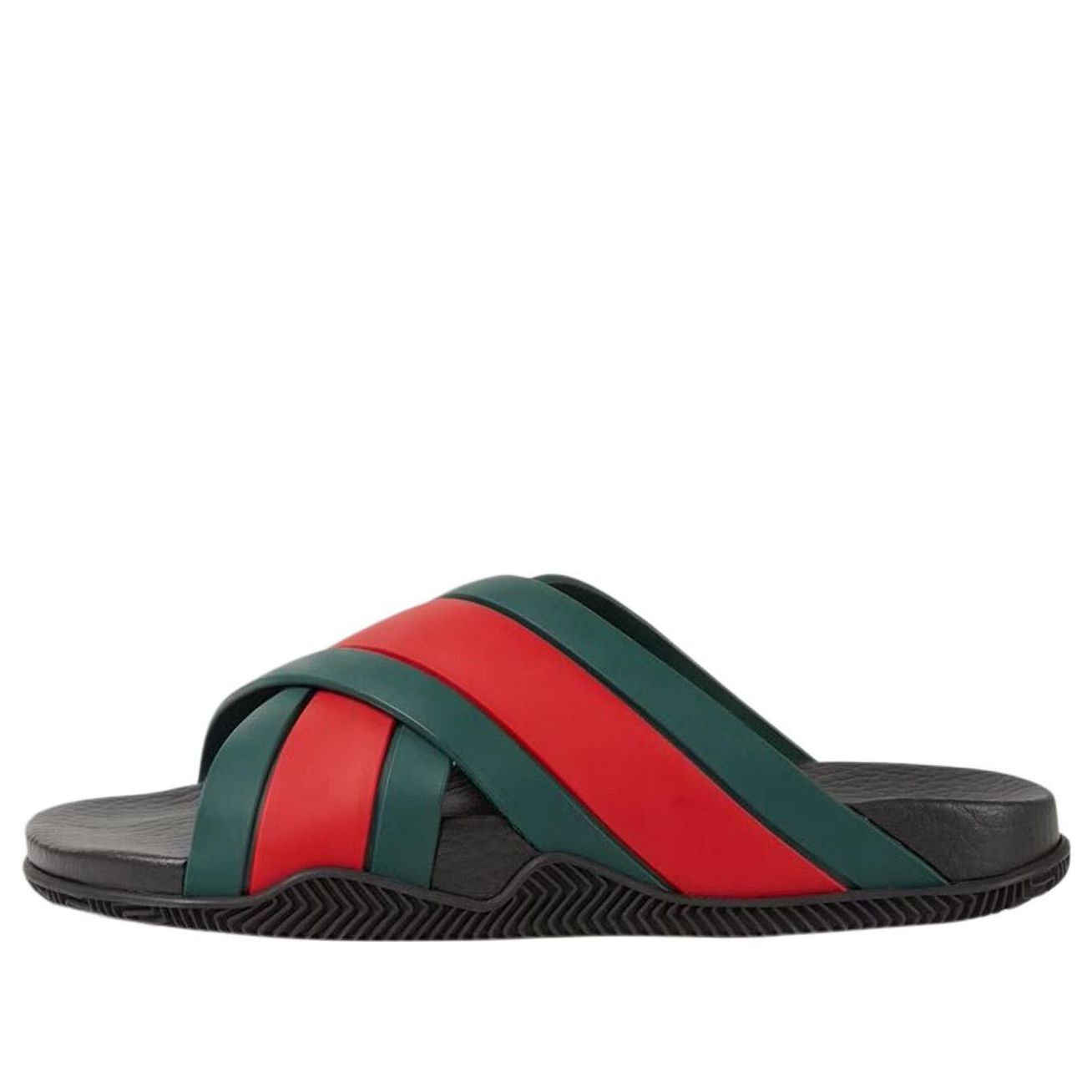 (WMNS) Gucci Slide Web Stripe 'Black' 627820-J8700-8460 #