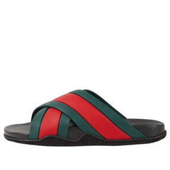 (WMNS) Gucci Slide Web Stripe 'Black' 627820-J8700-8460 #