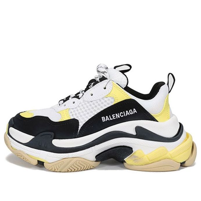(WMNS) Balenciaga Triple S 'Black Yellow' 524039W09OM1023 #