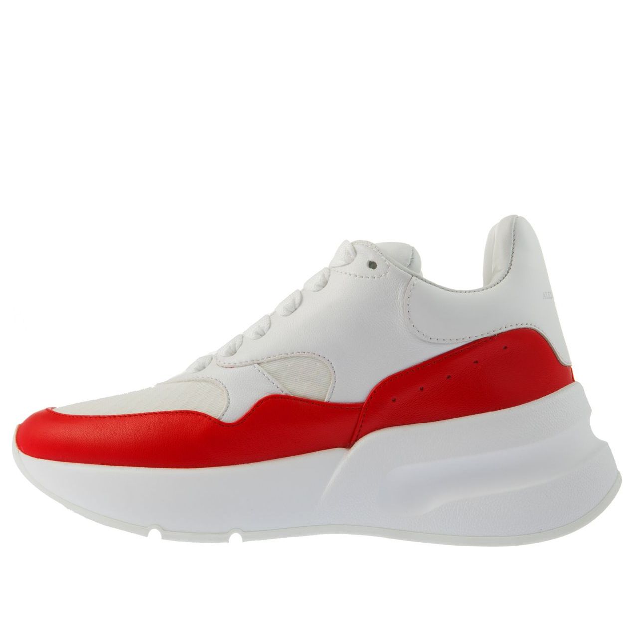 (WMNS) Alexander McQueen Oversized Runner in Nappa Calf Leather 'White Red' 533710WHT999092 #
