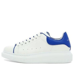 (WMNS) Alexander McQueen IOversized Leather Sneakers 'White Blue' 733003WHJE58806 #