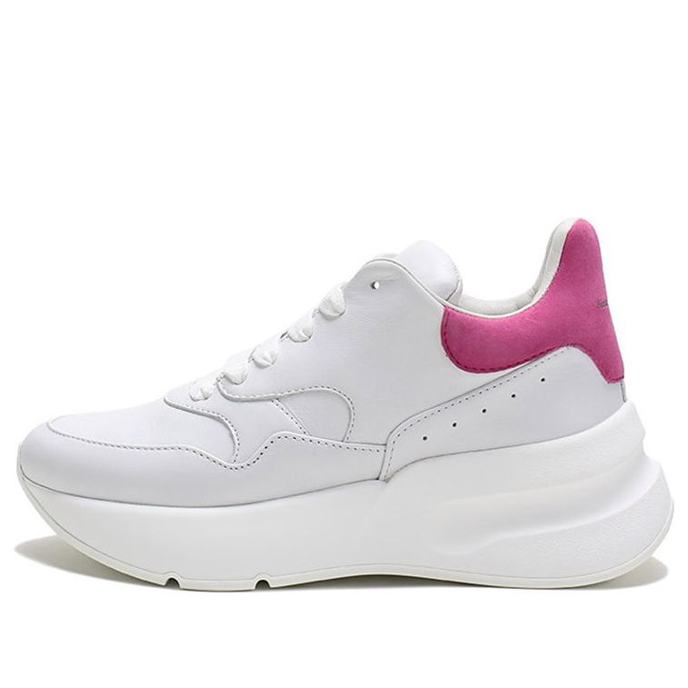 (WMNS) Alexander McQueen Oversized Runner Sneakers 'White Rose Pink' 586410WHRUB9373 #