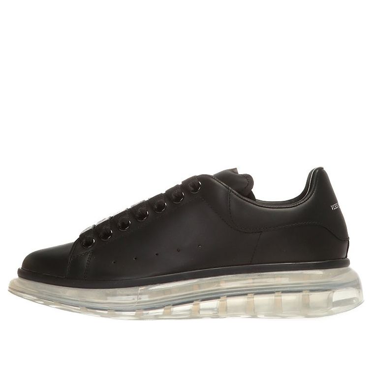(WMNS) Alexander McQueen Oversized Sneaker 'Black Clear Sole' 611698WHX981070 #