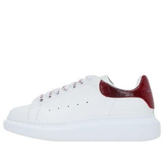 (WMNS) Alexander McQueen Oversized Sneaker 'Burgundy Crocodile' 718233WICG69088 #