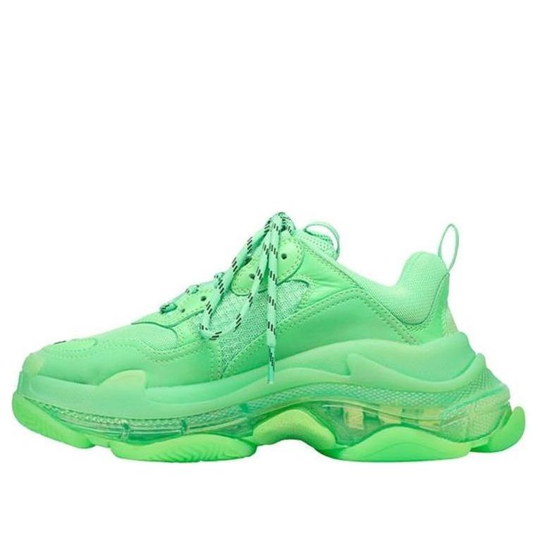 (WMNS) Balenciaga Triple S Clear Sole Trainer 'Neon Green' 544351W2CF13801 #