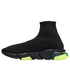 Balenciaga Speed Trainer 'Clear Sole - Black Yellow Fluo' 607544W05GJ1048 #