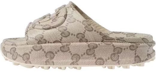 GUCCI SLIDE SANDAL " INTERLOCKING BEIGE EBONY ' #.